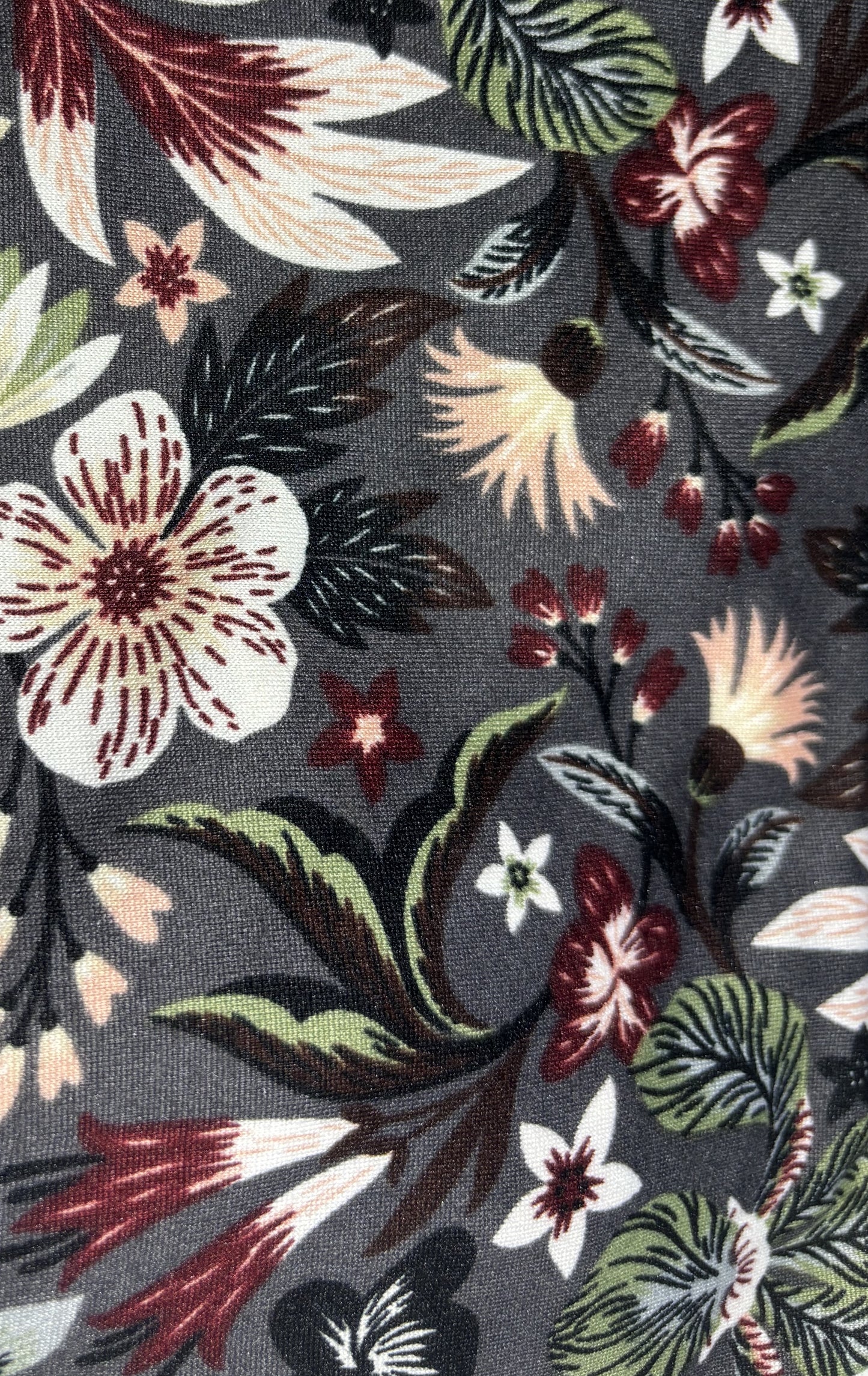 Grey With Multicolor Flowers