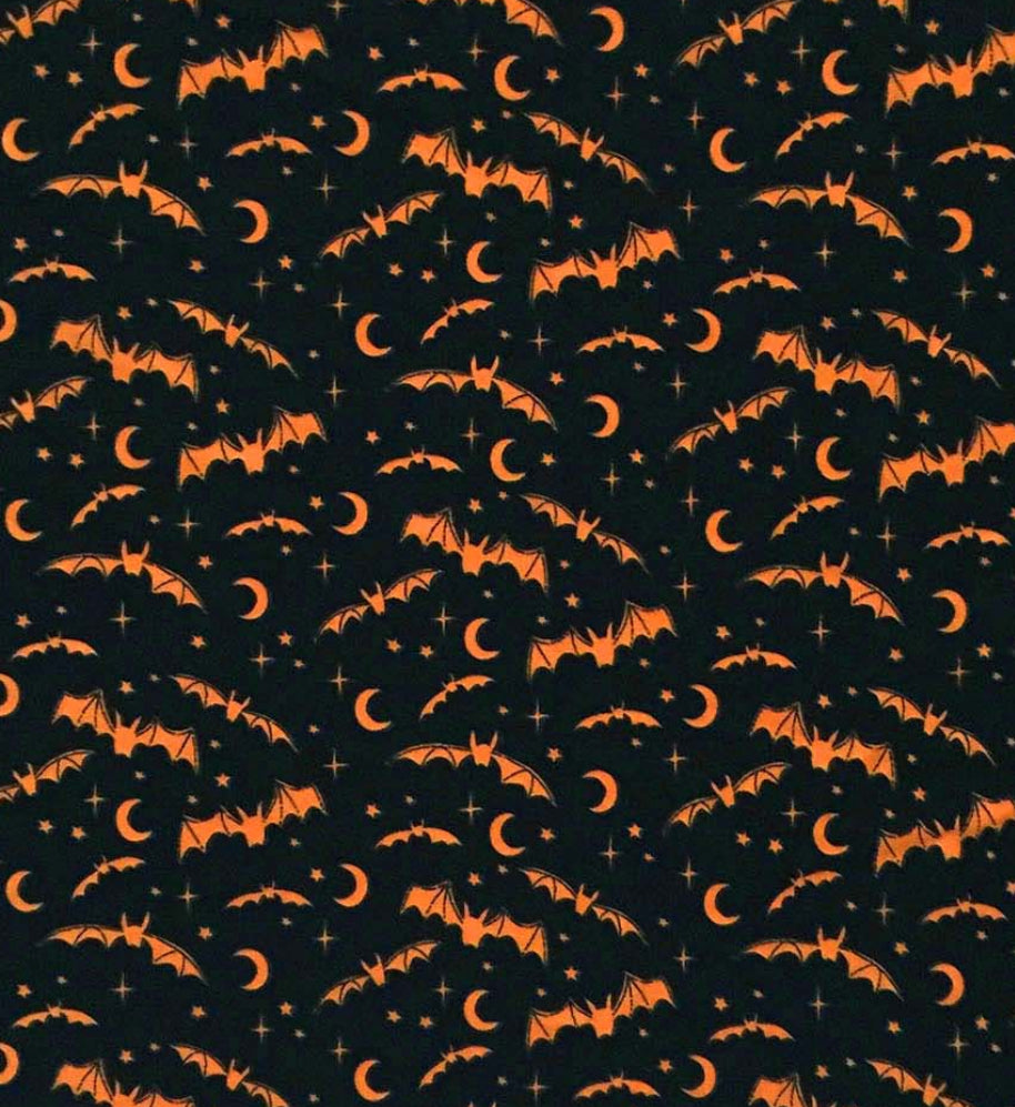 Black with Orange Bats