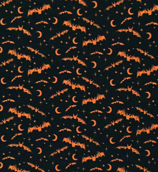 Black with Orange Bats