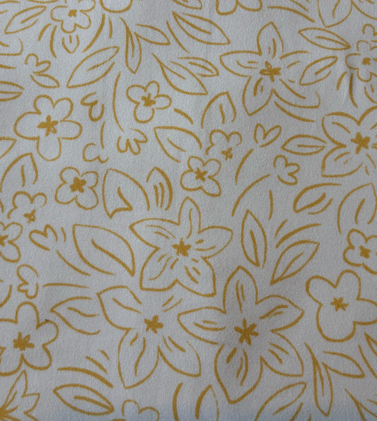 White With Yellow Flowers