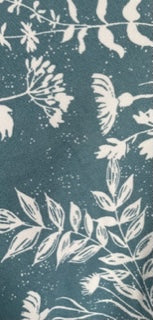 Blue With White Flowers